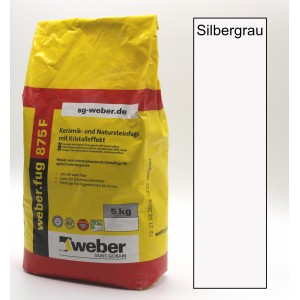 Wasser- und schmutzabweisender Fugenmörtel Farbe Silbergrau